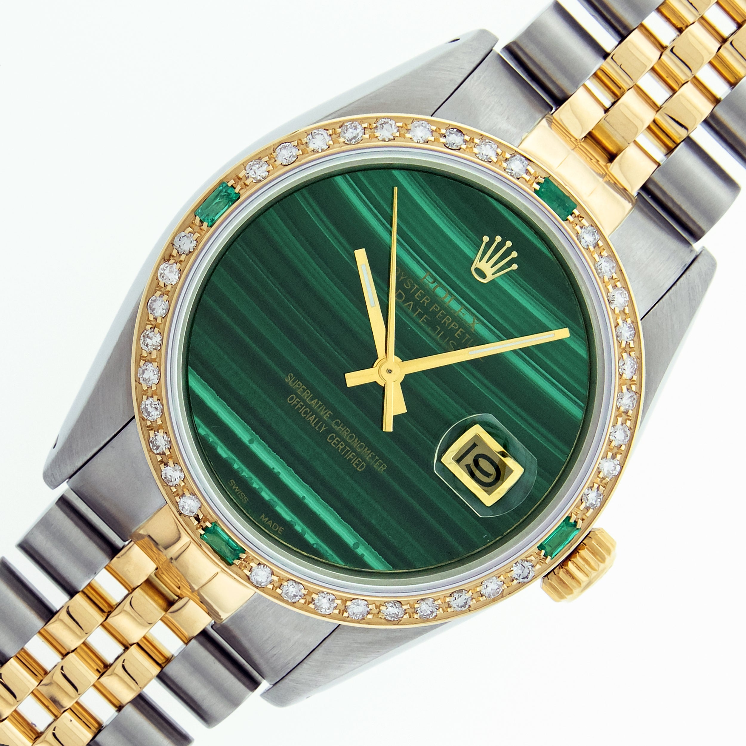 Rolex Datejust 36 18k Gold / Steel Automatic Black Dial Diamond Bezel  Jubilee Bracelet with Rolex Box 16013 - Just Serviced
